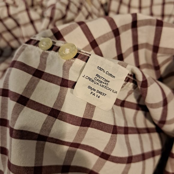 J. Crew men's large long sleeve button down plaid shirt - Picture 12 of 12